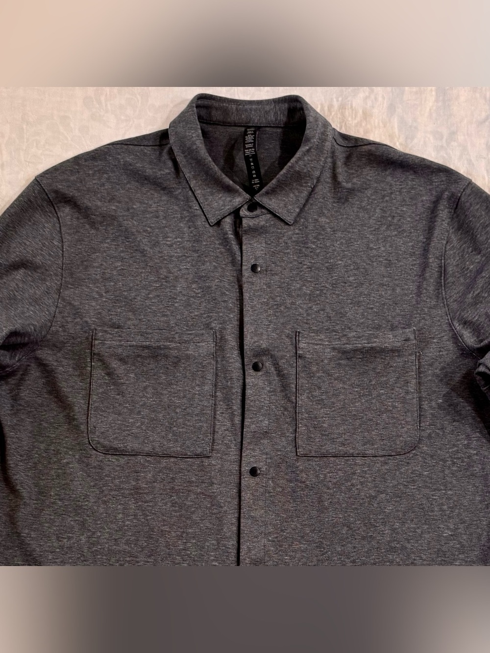 Lululemon Soft Knit Overshirt Snap Shacket Heather Gray XXL
